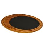 Блюдо овальное 25*35см. чугун на д/подставке LAVA