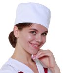 ШАПОЧКА ПОВАРА ''Таблетка'' белая[00400]