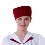 ШАПОЧКА ПОВАРА ''Таблетка'' бордовая[00400]