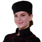 ШАПОЧКА ПОВАРА ''Таблетка'' чёрная[00400]