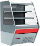 Витрина холодильная F13-07 VM 1,0-2 0020 стеклопакет (Carboma 1260/700 ВХСп-1,0) (9006 цвет серый)