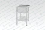 Ванна моечная ВМЦп - 700*600*860 "Profi Inox", м/о 500*400*250, борт, отв. д/смесит.